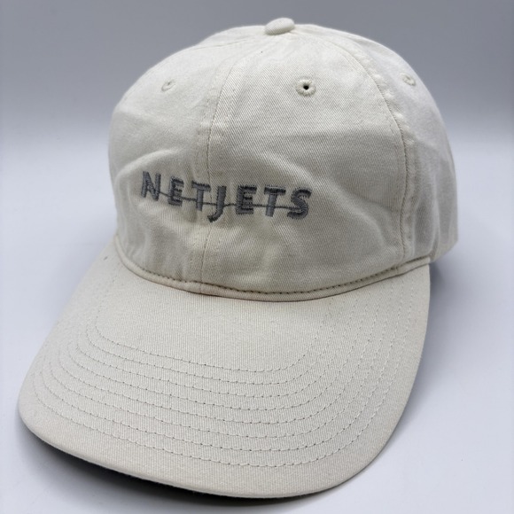 NETJETS Nike Hat Strap Back Adjustable Cap Embroidered Aviation Private Jet